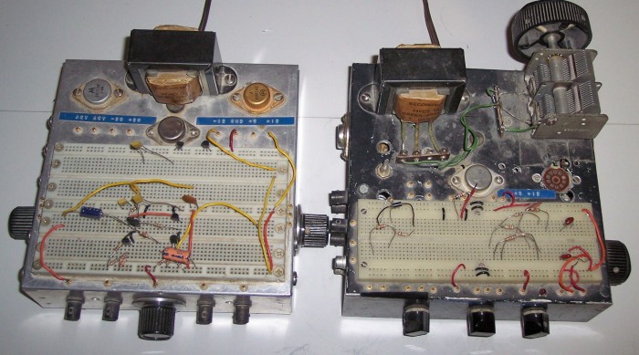  Photo of two breadboards.