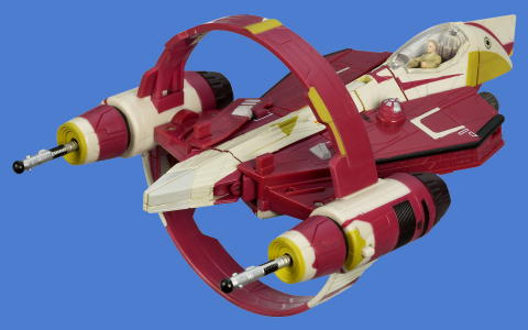 Star Wars Transformers Obi Wan Kenobi Ep II Starfighter Toy Review