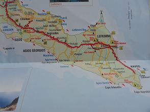 Corfu plattegrond, Corfu map