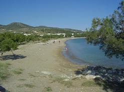 Paros, Alyki the other town beach around the corner of the boulevard