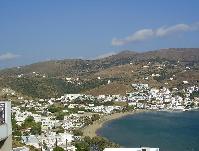 Het dorp Batsi op Andros