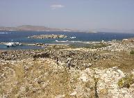 View over Delos island