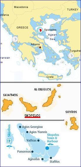 map of Skopelos