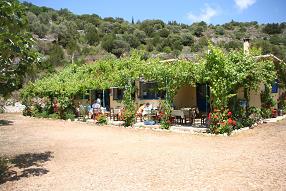 Taverna in Ieurosalim beach, Kefalonia.