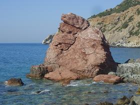 Het strand van Agios Georgios op Kreta, Agios Georgios Beach in Crete.