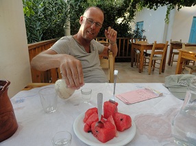 Babis & Popi taverna, Frangokastello, Frangokastelo, Crete, Kreta.