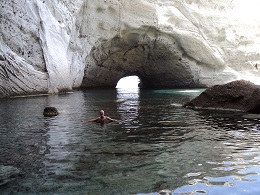 Milos, Sykia Cave Beach