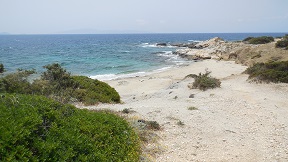 Aliko beach on Naxos