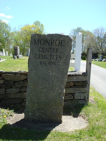 Monroe Center Cemetery sign