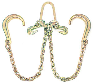 B/A Products V-Chain with Hooks - 15in. J Hooks; 3-ft. Legs, Model#N711-8-3