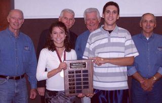 Amy Gibson & Jared Calvert awarded 2005 Ranger Exes Scholarship